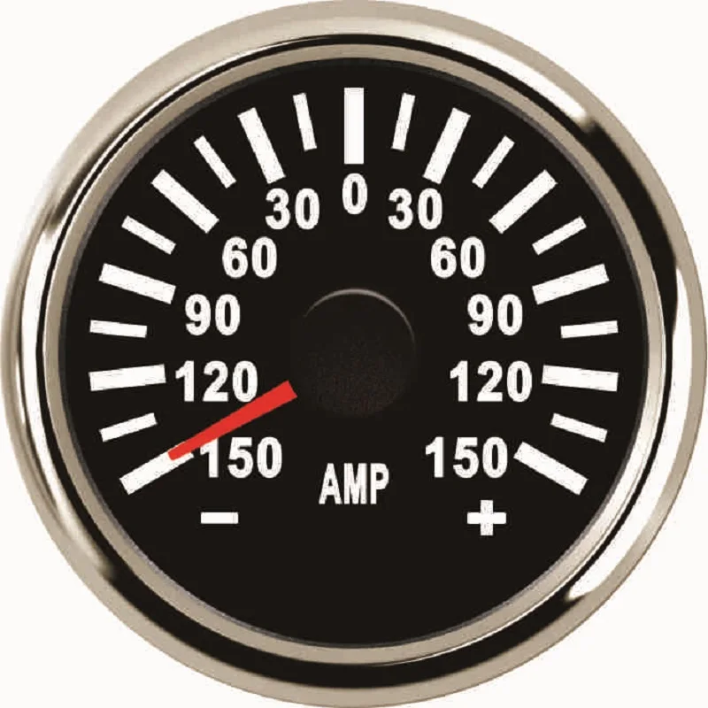 

Waterproof Ammeter AMP Gauge +/-150A with Current Sensor with Red Backlight 52mm 12V 24V