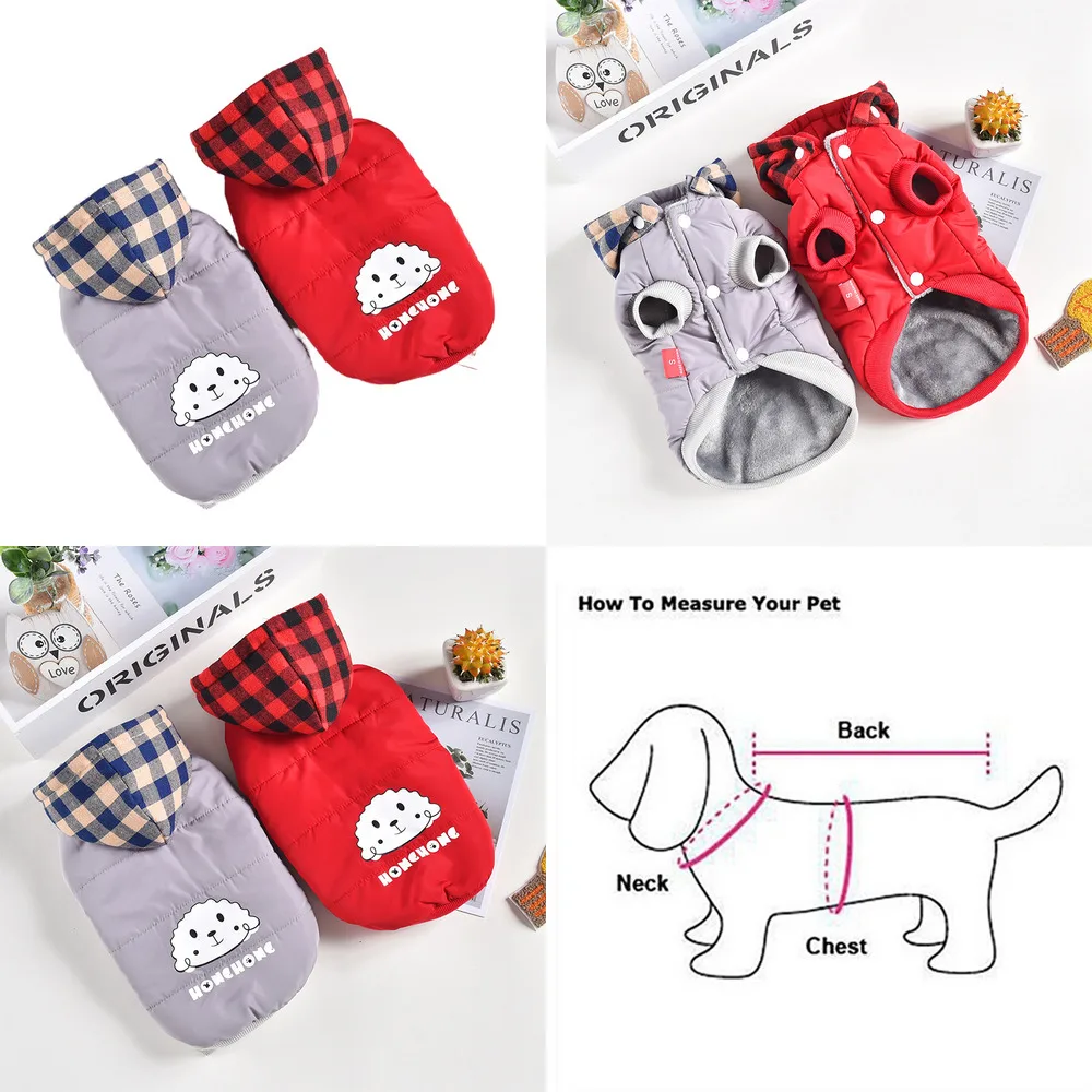 

2020 Winter Pet Clothing Small Dog Clothes Outfit Warm Hooded Dog Coat Jacket Vest Ropa Para Perro Dropship Pet Products Costume