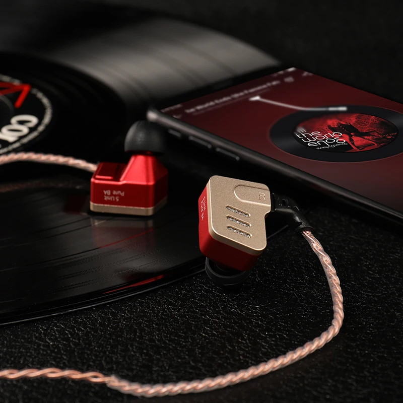Плотным верхним ворсом KZ BA10 5BA Hi-Fi бас наушники в ухо монитор Спортивная гарнитура