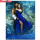 Алмазная вышивка 5d Голубая любовь, квадратная круглая картина, интимная пара, Набор алмазной мозаики для рукоделия, подарок,