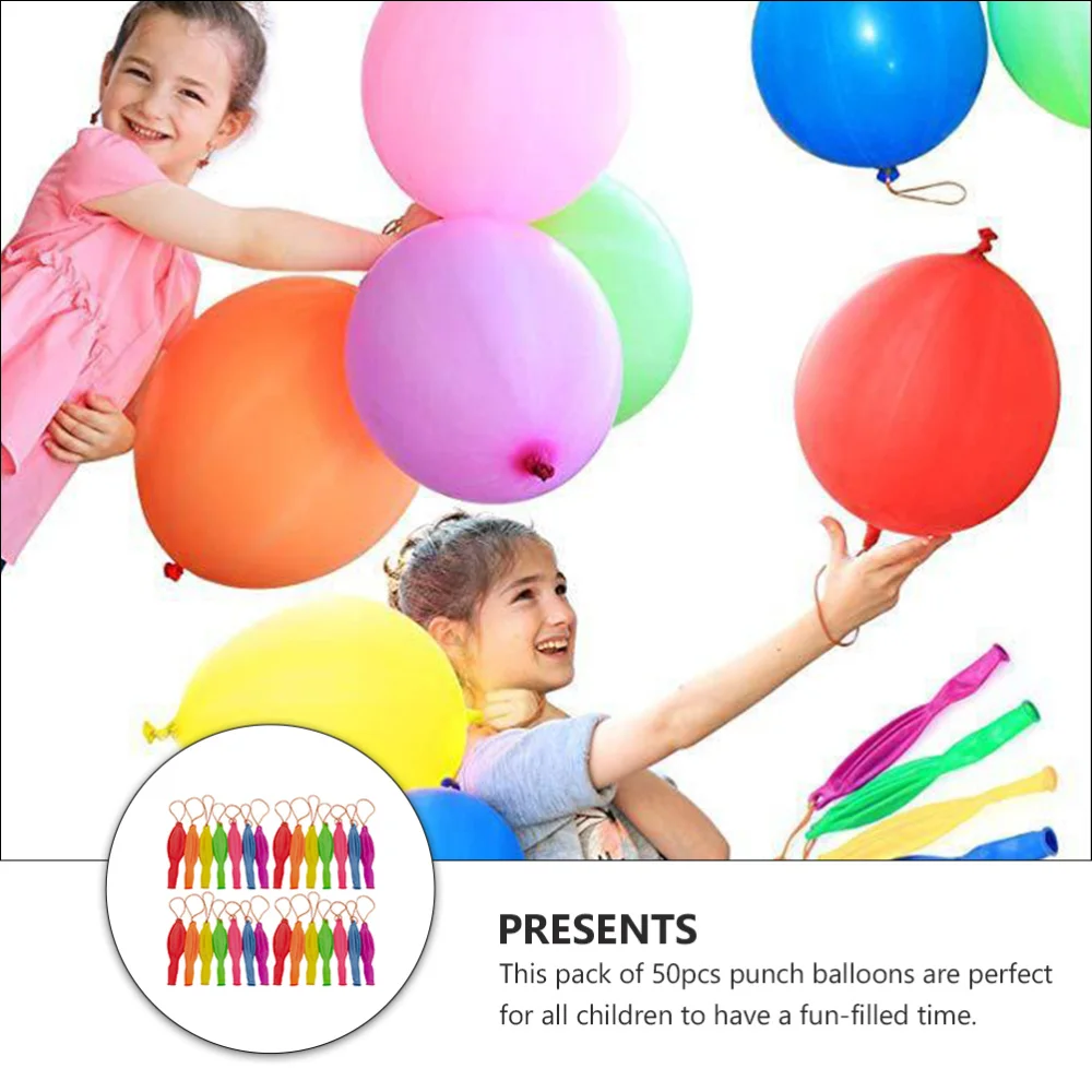 

50pcs Interesting Punch Balloons for Kids Latex Balloons Party Bag Fillers