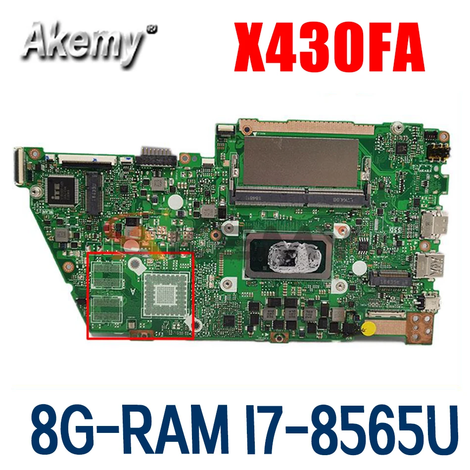 

X430FA Mainboard For ASUS X430FA X430F A430F S4300F Laptop motherboard Motherboard W/ 8G-RAM I7-8565U