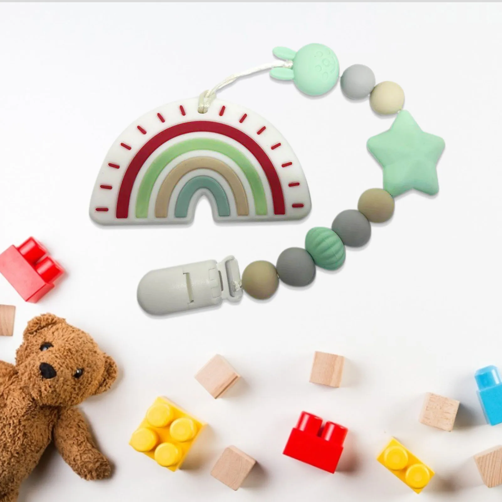 Мультяшный и милый Прорезыватель игрушка безопасный нетоксичный ABS