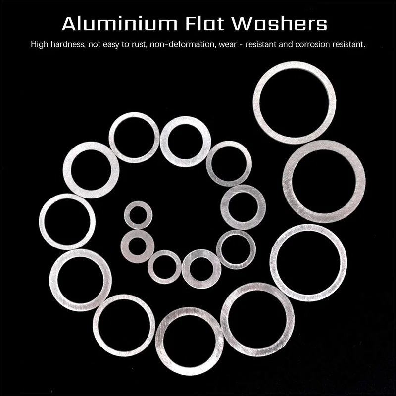 

Flat Washers,Automotive Oil Drain Plug Gasket Aluminum Flat Washer Assortment Kit, Metric(470 Pcs 18 Sizes)
