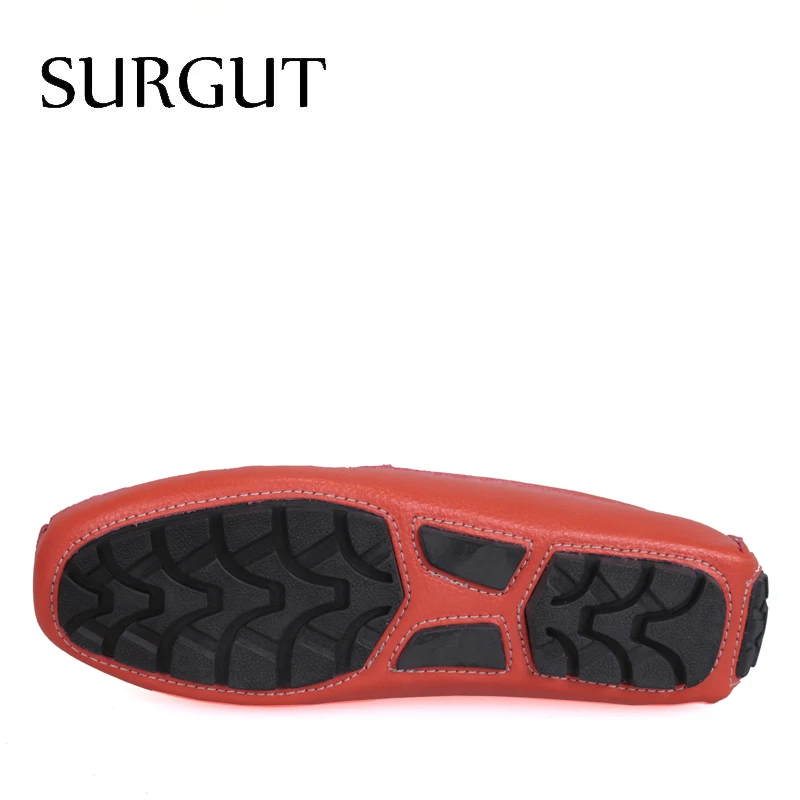 surgut brand new colors cow split leather men flat shoes brand moccasins men loafers driving shoes fashion casual shoes hot sell free global shipping