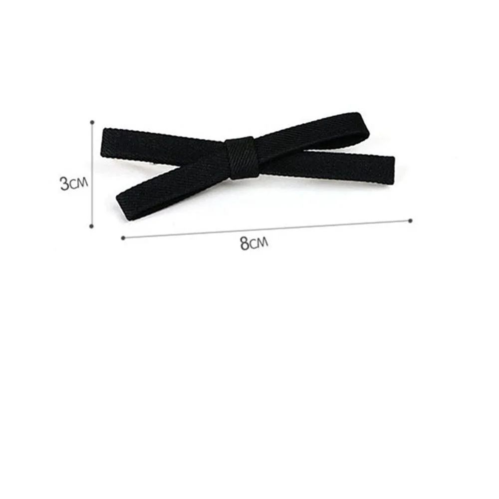 Заколки для волос с бантом женские простые зажимы из ткани и перекрестной лентой