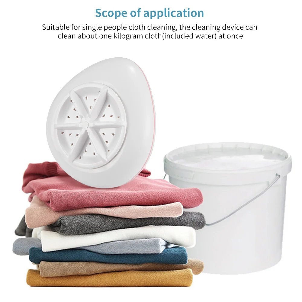 Ультразвуковой турбинный стиральная машина ведро Тип USB Прачечная очиститель