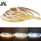 Гибкая светодиодная лента KLA-FCOB 528LED sm COB, мягкая Светодиодная лента 12 В, 24 В, 15 фотоэлементов, 10 мм, сверхъярсветодиодный Светодиодная лента FOB, линейное декоративное освещение