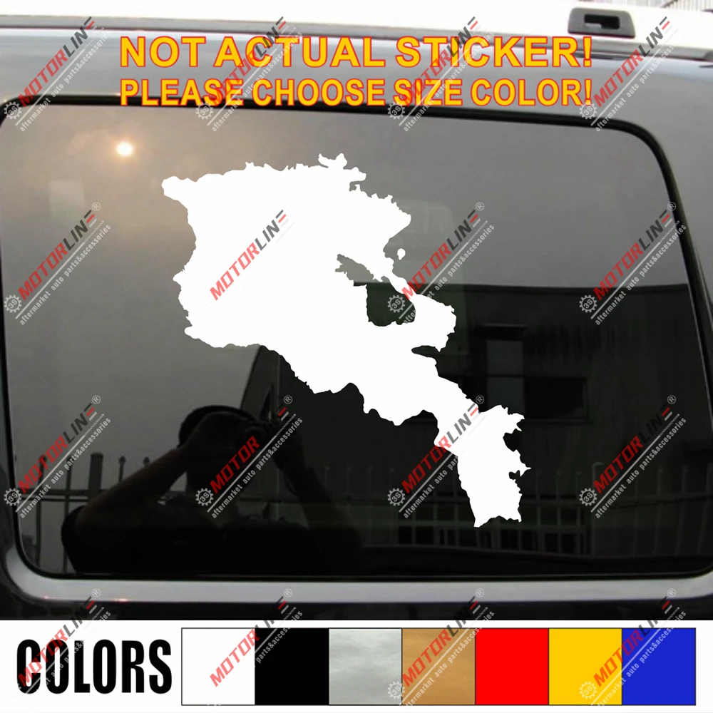 Flag Map of Armenia Decal Sticker Car Vinyl pick size color die cut no bkgrd | Автомобили и мотоциклы