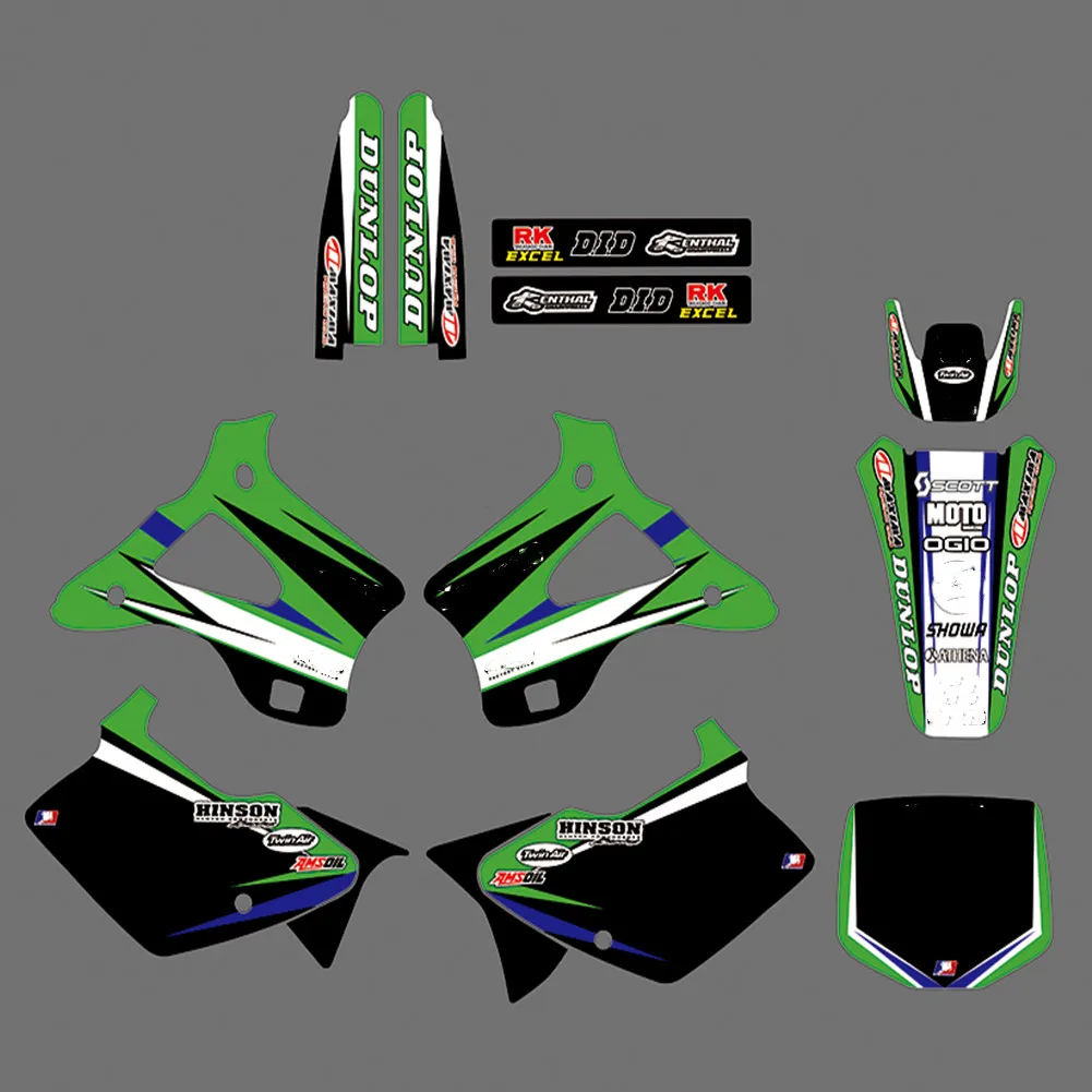 Для Kawasaki 125 250 KX 1998-1994 графические фоны 3M наклейки Наборы наклеек для KX125 KX250 1994 1995
