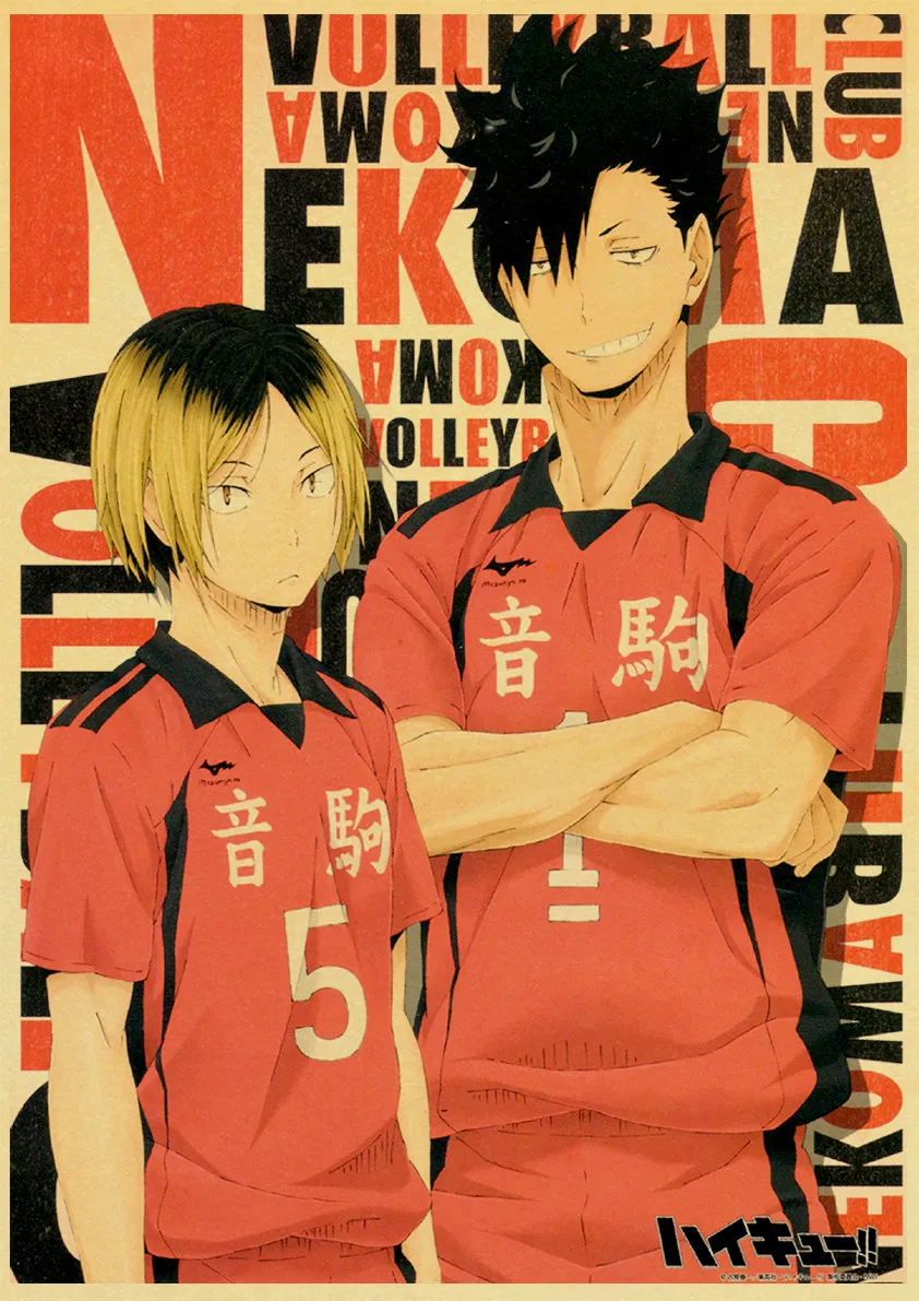 Винтажное Японское Аниме Haikyuu! Ретро постер крафт-бумага высокое качество
