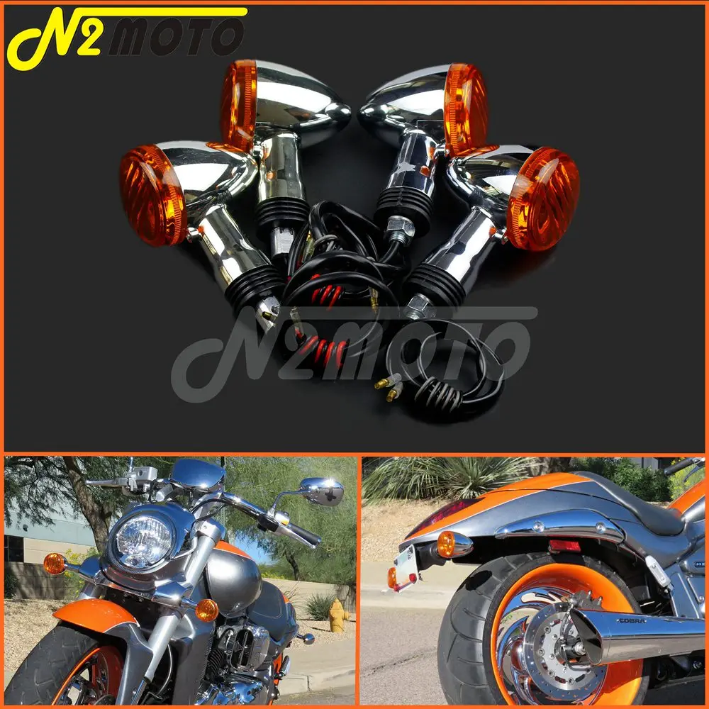 

Сигналы поворота для мотоцикла, 4 шт., передсветильник и задняя пули, желтая лампа, индикатор, поворотники для Suzuki 8-2006 гг.