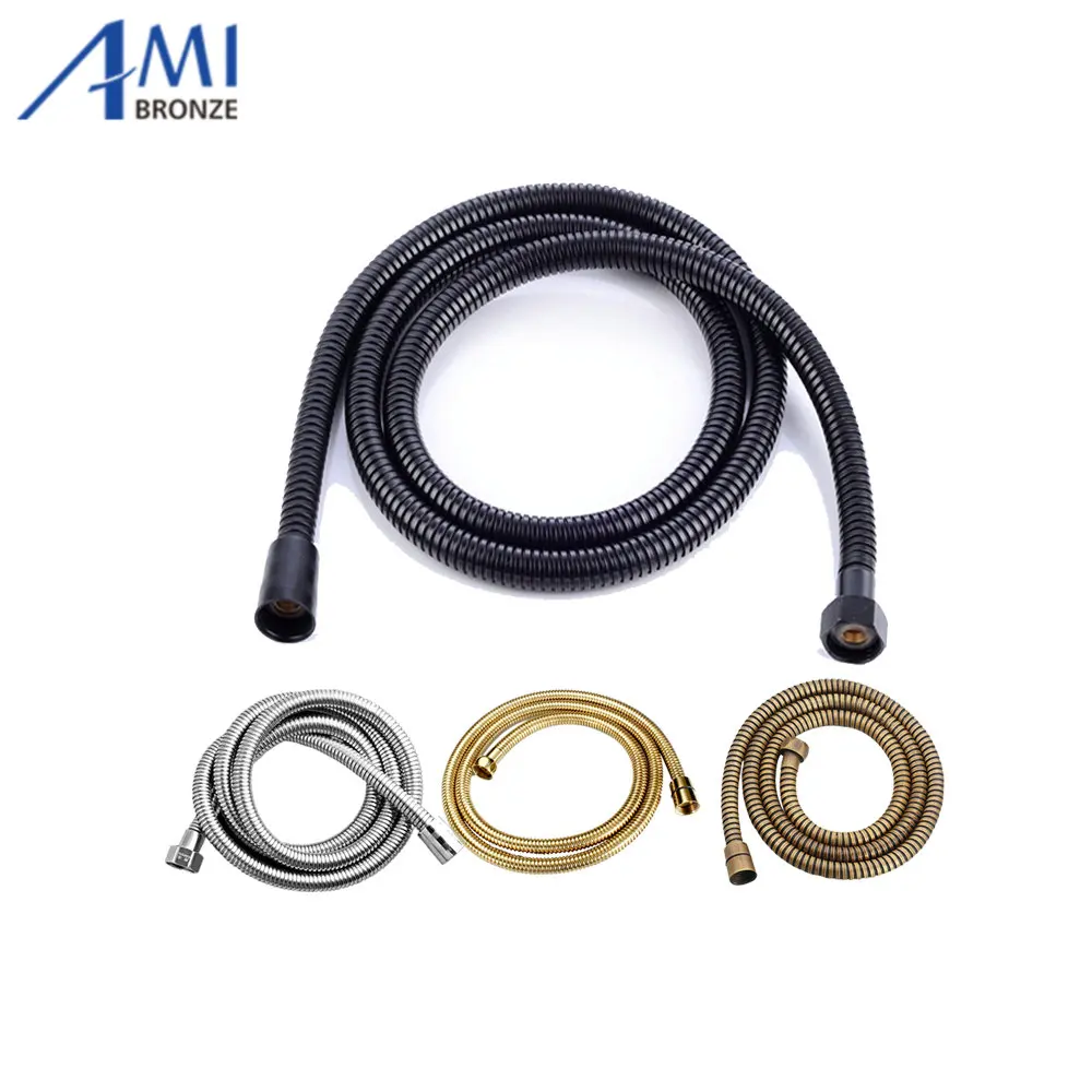 Amibronze, 1 шт., высокое качество, 1,5 м, гибкий шланг для душа, водопроводный шланг, нержавеющая сталь, аксессуары для ванной комнаты, Водопровод