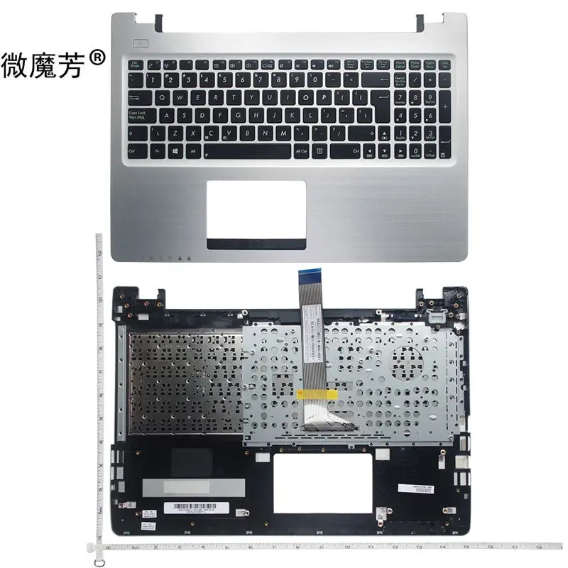 

US NEW keyboard for ASUS K56 K56C K56CB K56CM K56CA laptop Keyboard Upper cover TOUCHPAD