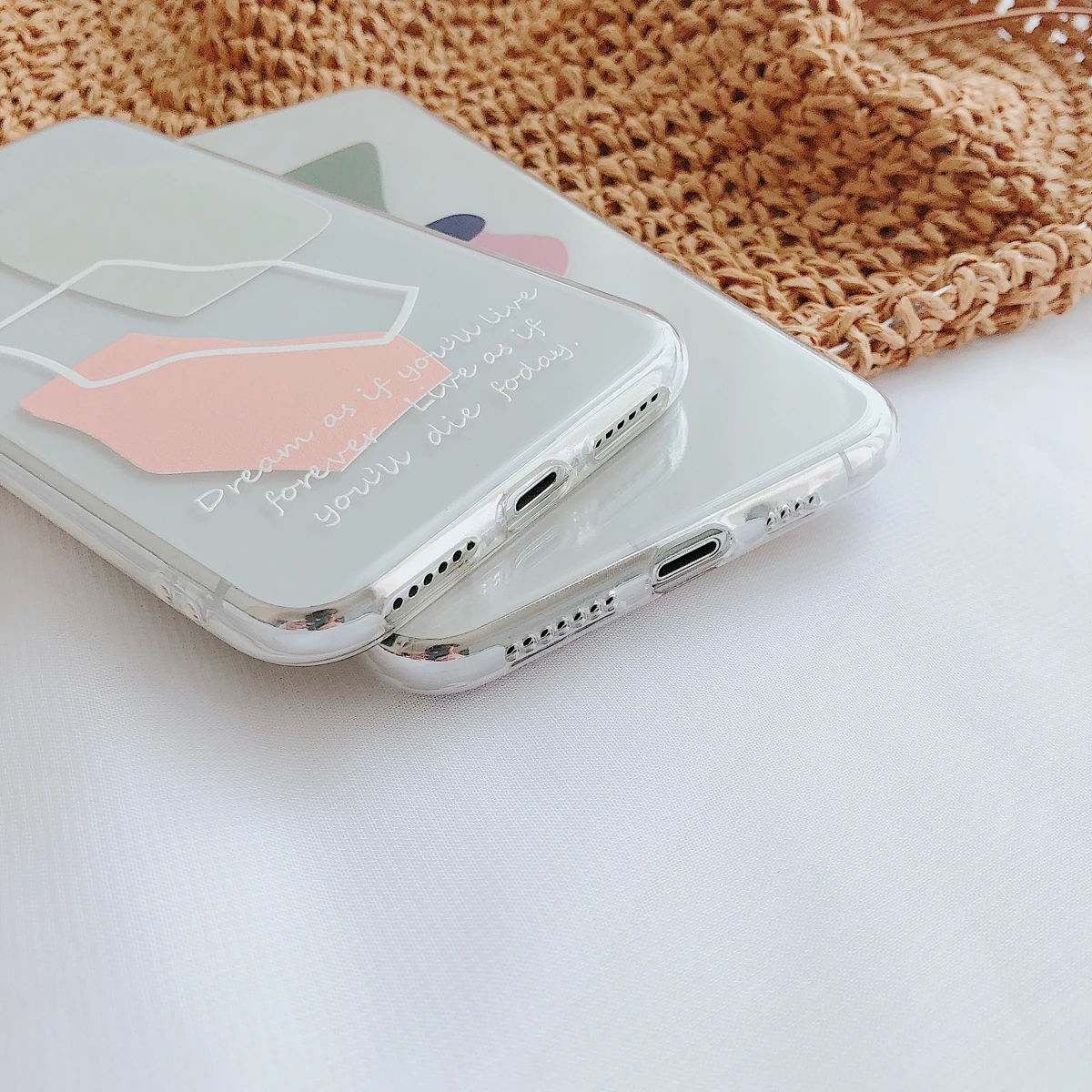 Прекрасный Простой геометрические блоки шаблон чехол для Apple iphone 6 6S 7 8 Plus X XR XS