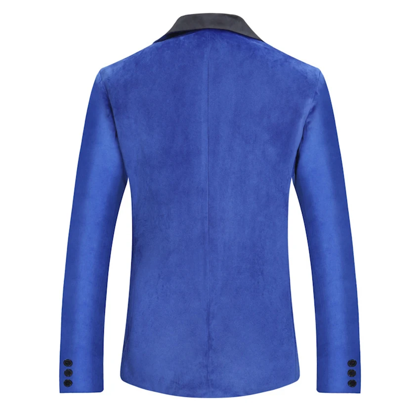 

New fashionable Solid colour casual jacket men's simple single-breasted autumn and winter suit Singer Dancer Stage costume