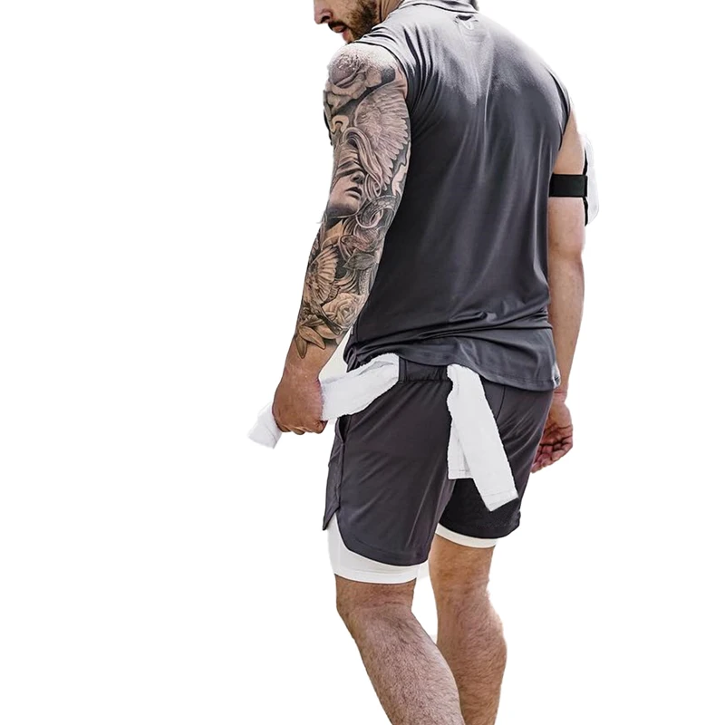 

Men’ s Cycling Shorts Quick Dry High Waist Sports Pants Slim Fitting Casual Pants Summer Sportswear Outfits with Pocket