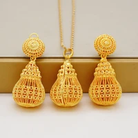 fashion necklace earrings set statement earrings geometric round earrings hanging dangle drop earing for wedding party gift