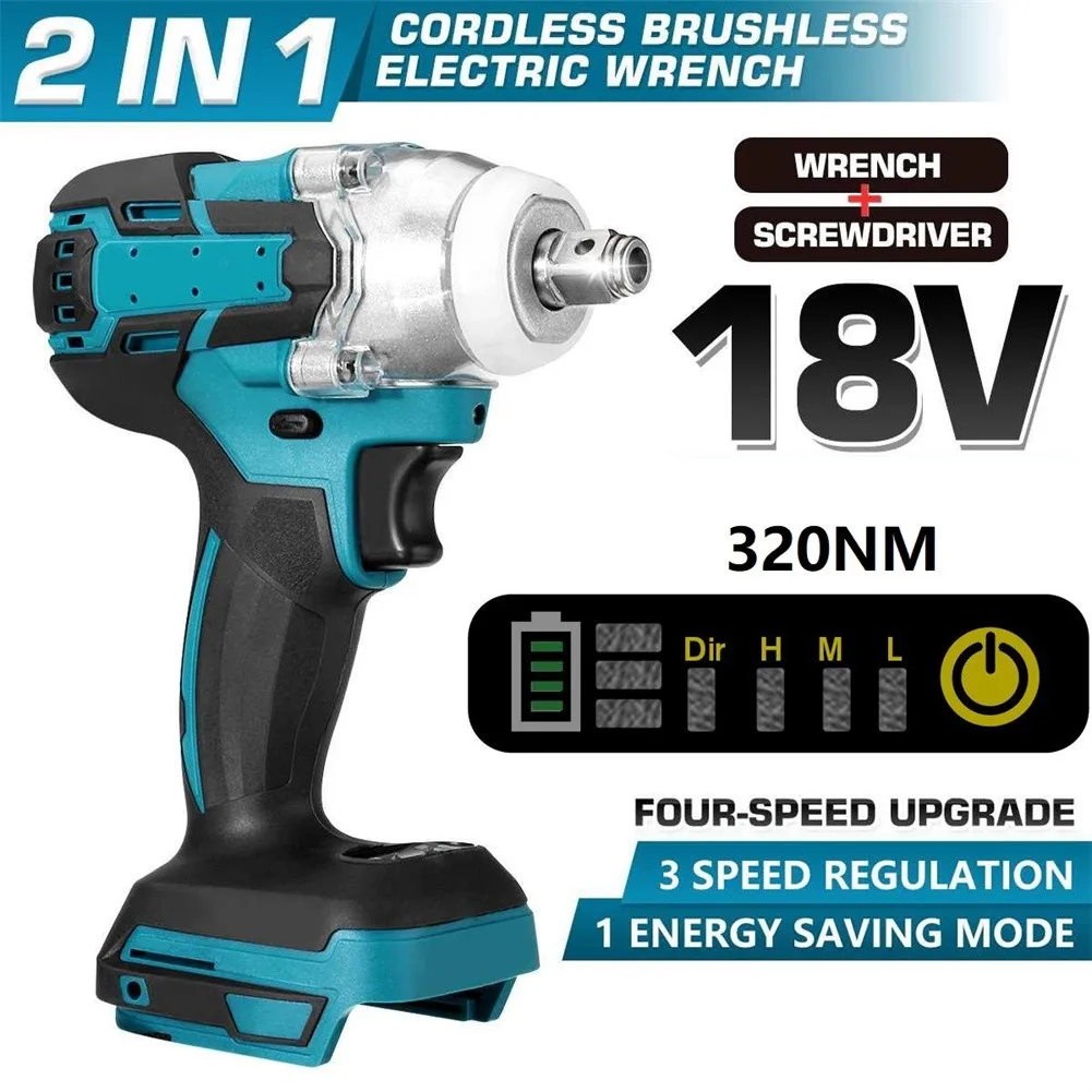 

Wrench Brushless Cordless Electric Impact Wrench 1 / 2 Inch Household Power Tool 15000amh Lithium Battery-18v Battery