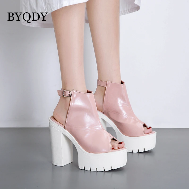 BYQDY/богемные женские сандалии гладиаторы на платформе Летние туфли с открытым