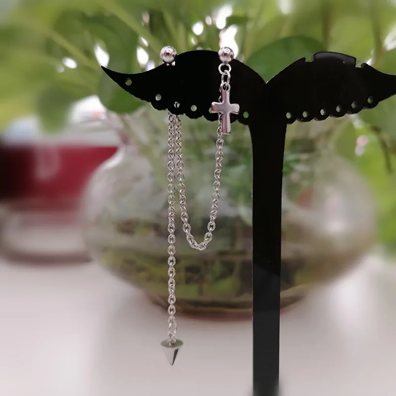 KPOP корейский Панк 1 шт. мужские и женские серьги с кисточками байкерские