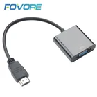Кабель-преобразователь мама-папа с разъемом HDMI в VGA, цифровой аналоговый преобразователь HD 1080P для ПК, ноутбука, планшета, версия VGA