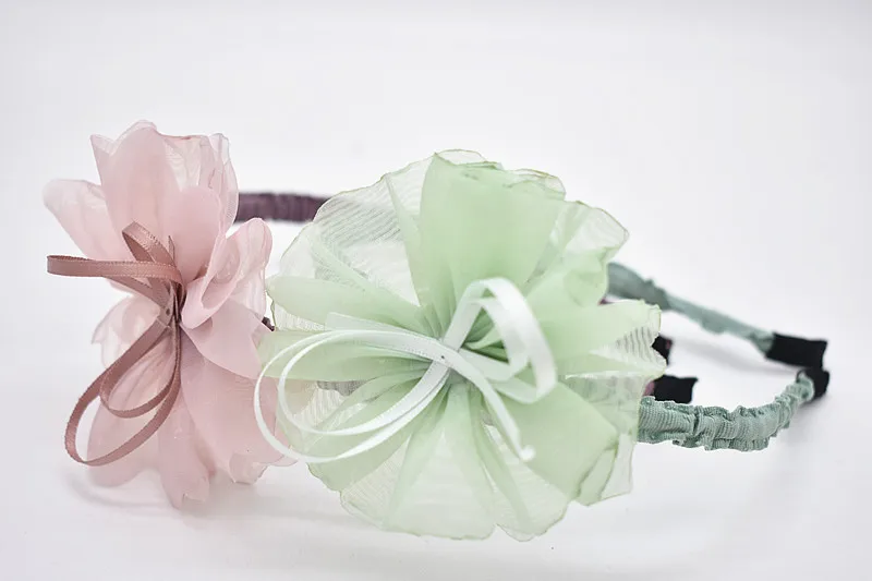 Корейская Кружевная повязка на голову украшение из жемчуга блесток лук-резинки