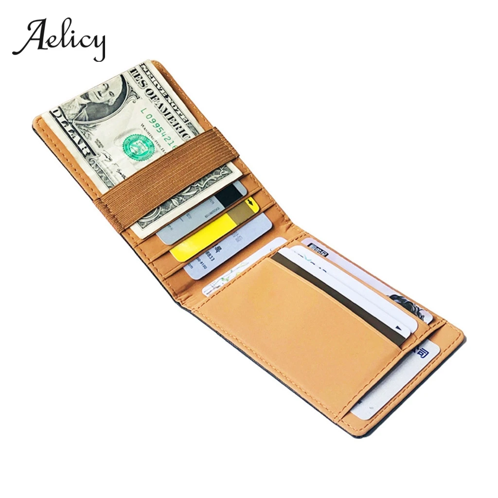 Aelicy Leather Mini Men Women Card Holder Cute Credit ID Holders Zipper Wallet Case Change Coin Purses | Багаж и сумки