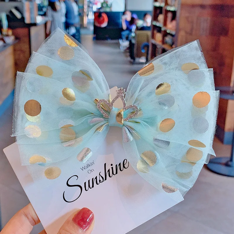 Заколка для волос Детская в горошек цвет ассортименте| |