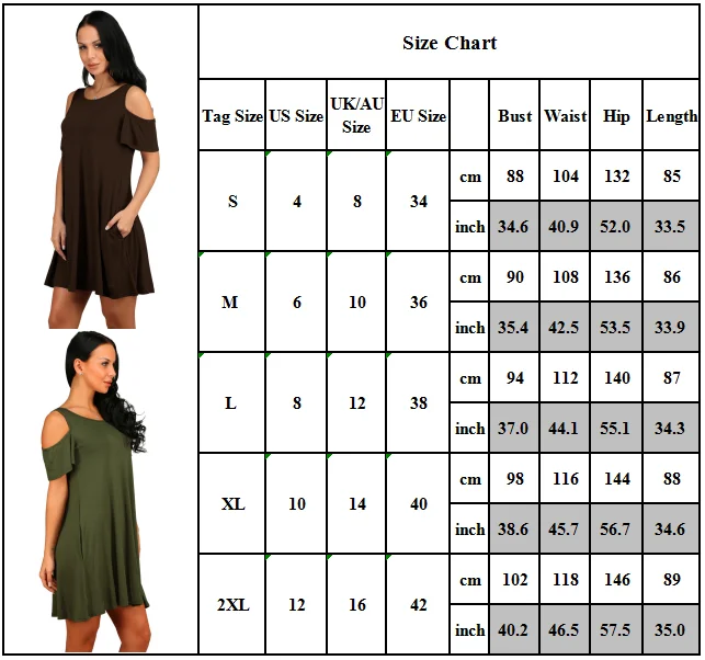

Trevor Womens Cold Shoulder Midi Dress Summer Ladies Short Sleeve Pockets Sundress UK