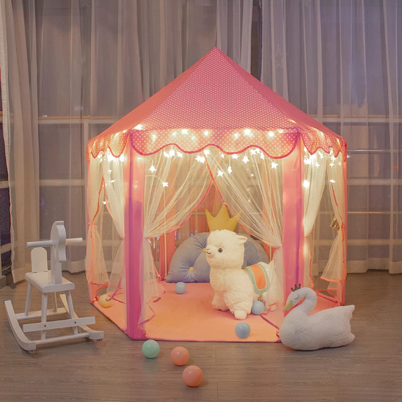Игровая палатка для девочек Замок принцессы детские игрушки игровой домик детей