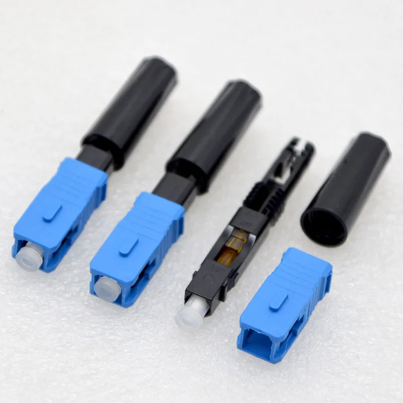 100 шт. Новинка SC UPC оптоволоконный Быстрый коннектор FTTH встроенный кожаный провод