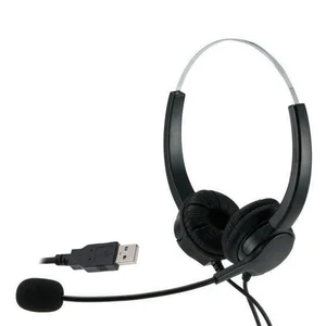 Call Center Headset Headphone Over-the-Head with Mic Easily Carrying USB Wired Offical Telephone Lightweight Earphone Part