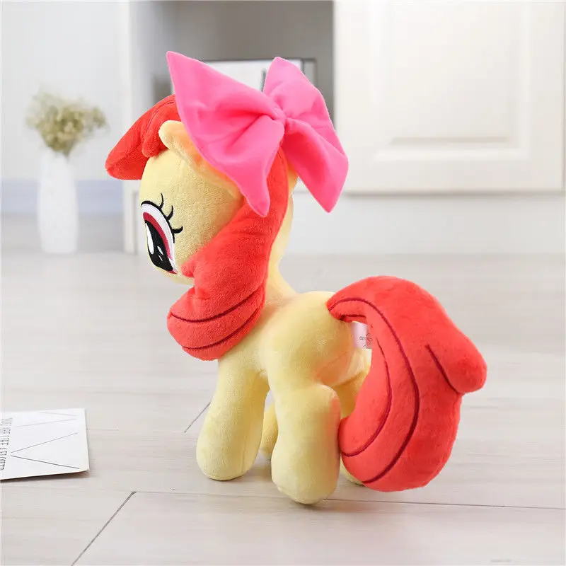 

3Pcs/Lot Wholesale 1Pcs 25CM Anime Unicorn Horse Apple Bloom Cartoon Figure Plush Doll Stuffed Animals Kids Toys