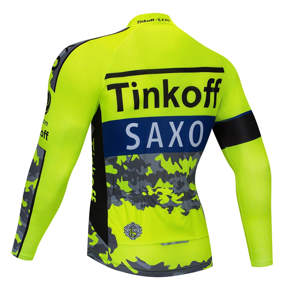 Tinkoff Pro Зимняя Теплая Флисовая велосипедная футболка Ropa Ciclismo Mtb с длинным рукавом мужская велосипедная Одежда Майо теплое пальто
