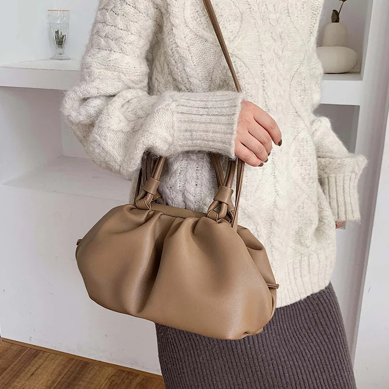 

Designer 2019 New Fashion Cloud Female Crossbody Shoulder Bag Tide Handbag Clutch Bag Women Simple Dumplings Messenger Tote Bag