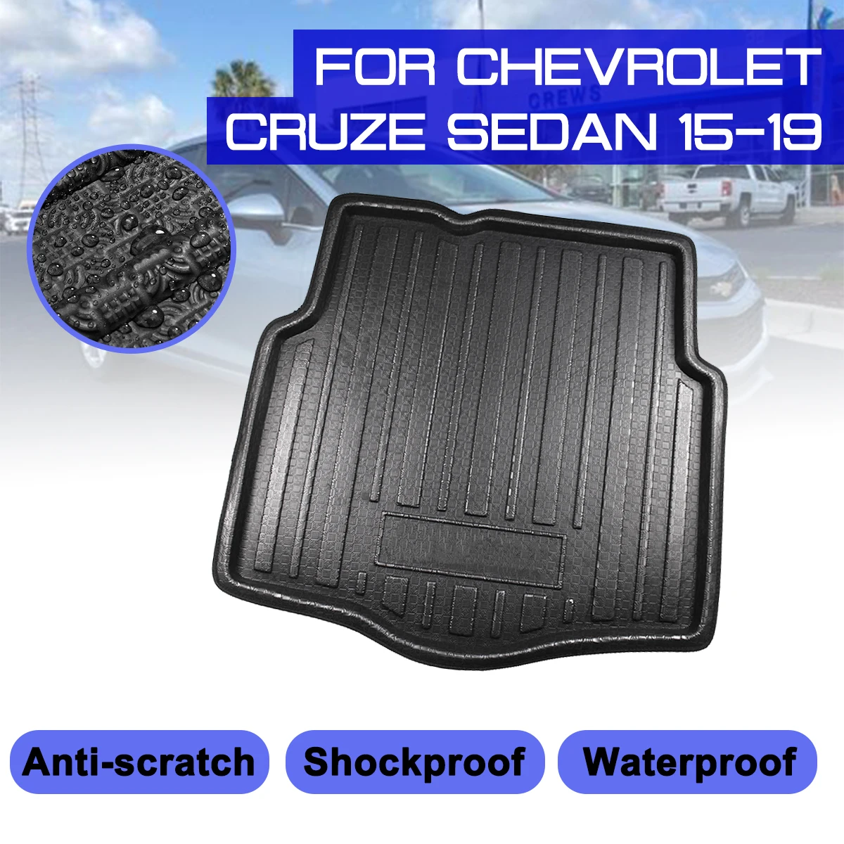 Автомобильный напольный коврик для Chevrolet CRUZE Sedan 2015 2016 2017 2018 2019 задний багажник