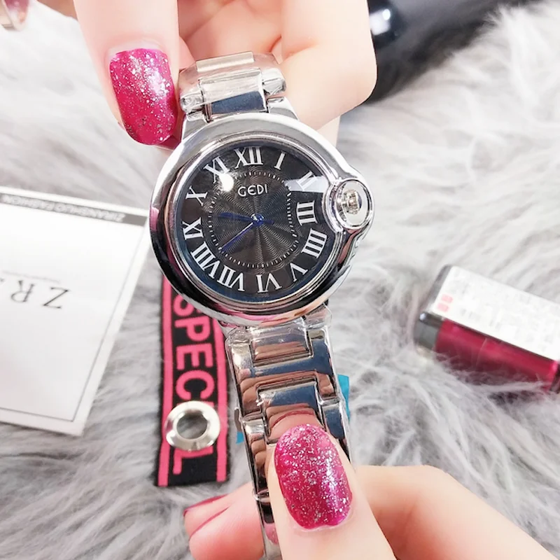 Роскошные Брендовые женские часы с браслетом из нержавеющей стали Кварцевые