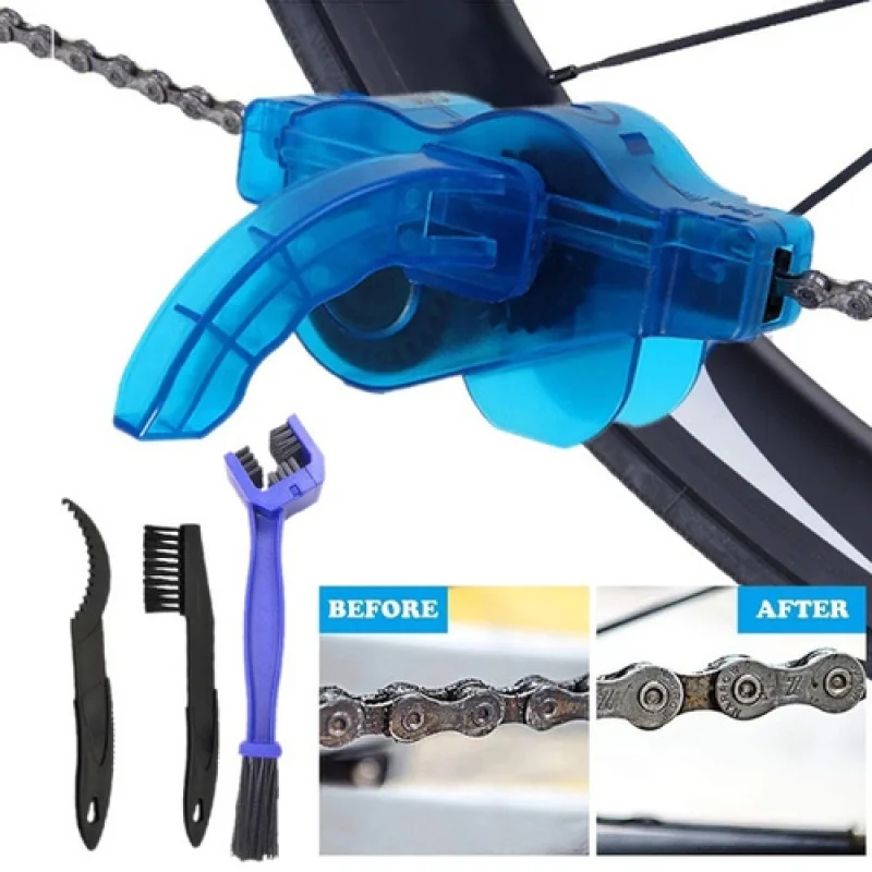 

Портативный очиститель велосипедной цепи, скребок для чистки велосипеда, набор для очистки горного велосипеда, уличные аксессуары