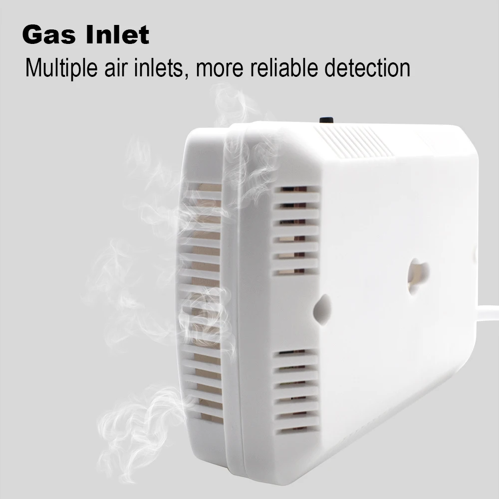 Gas Leak Detector Combustible Propane Butane Methane Natural Safety Alarm Sensor Warning EU Plug | Безопасность и защита