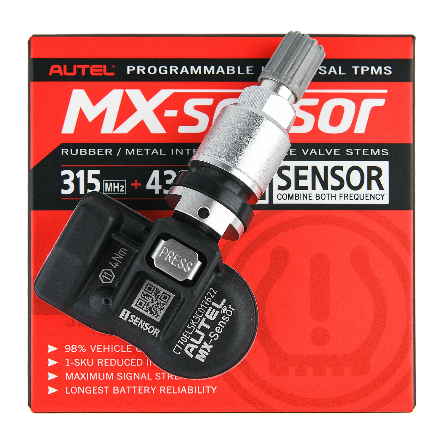 Датчик TPMS Autel 2 в 1 MX-Sensor 315 МГц + 433 датчик давления шинах система контроля замена 98%