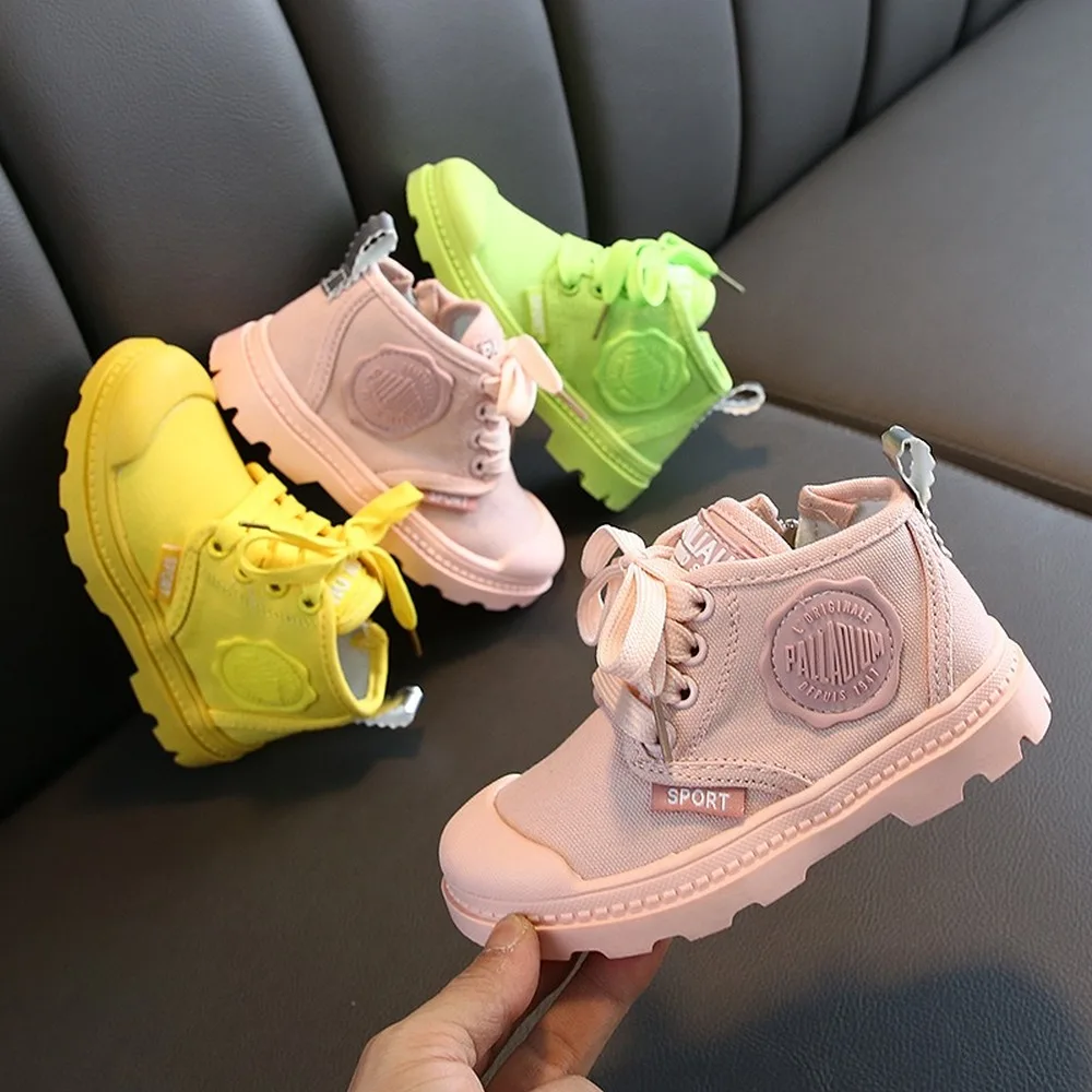 Детская повседневная обувь для мальчиков и девочек дышащие высокие кроссовки