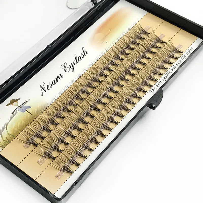 

60 Bundles Eyelash Extension 6-14mm Natural Faux Mink Eyelashes Individual 10D Cluster Lashes Makeup Cilia False Eye Lashes