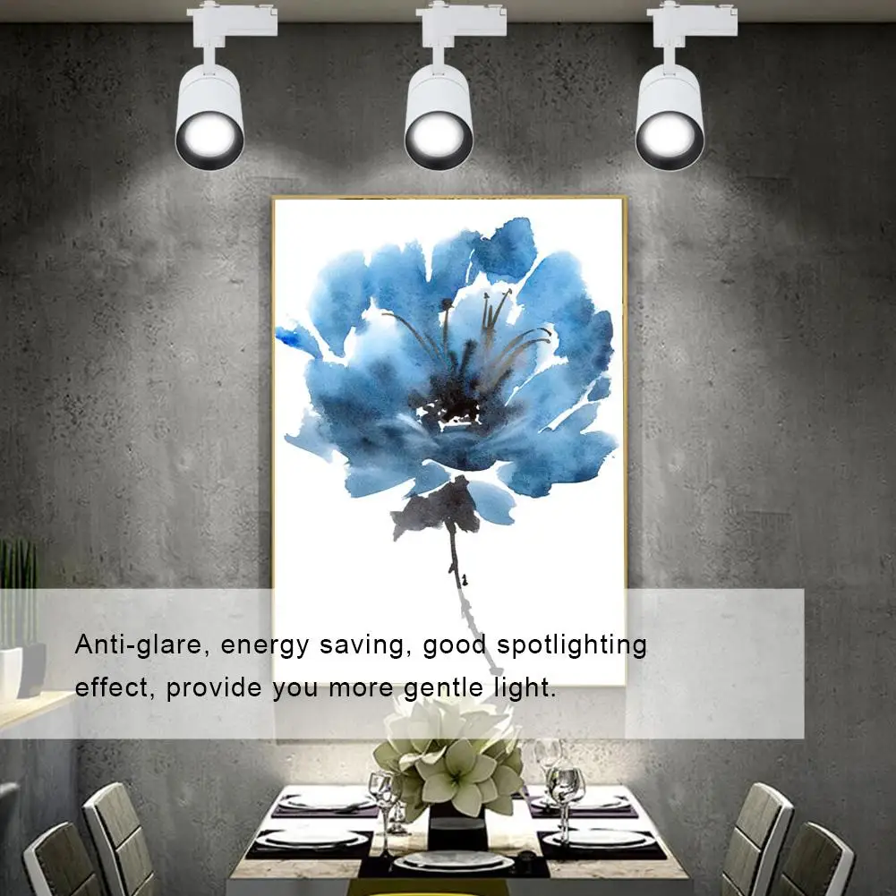 

Replace Ceiling Lamp 220V LED Track Spotlight Aluminum Stores Offices Home Decor Optical Concentrating Precise Output Angle