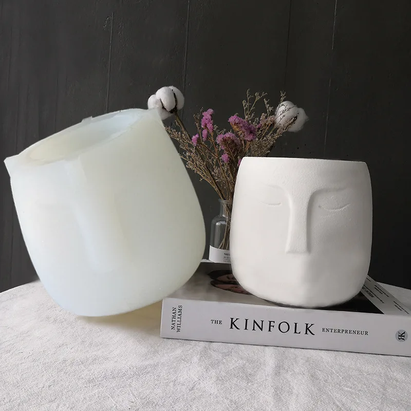 Силиконовая форма в форме лица для цветочного горшка сделай сам скандинавском