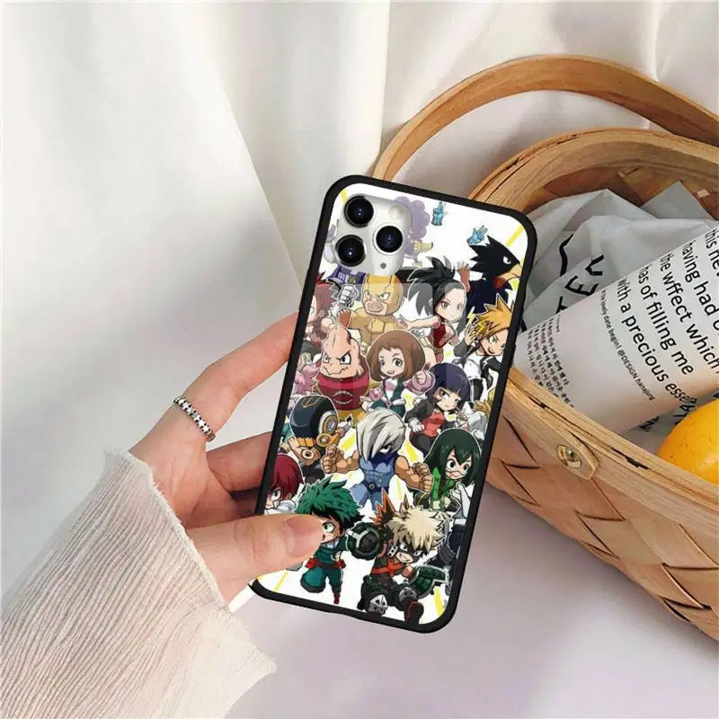 

Anime My Hero Deku Bakugou Boku Phone Case Tempered glass For iphone 11 12 PRO MAX X XS XR 5C 6 6S 7 8 plus
