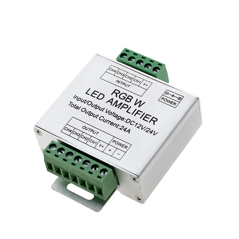 RGBW 24A DC12V-24V 24A RGB усилитель RGBW светодиодный Усилитель сигнала контроллера для светодиодной ленты световая лента RGB RGBW rgbww усилитель мощности - Цвет: RGBW 24A
