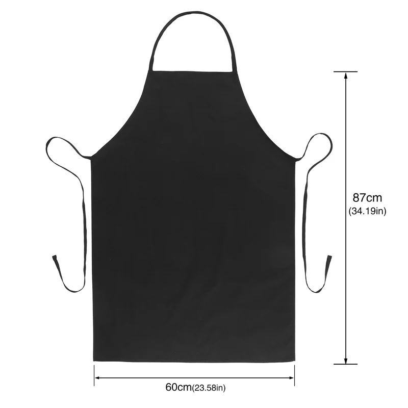 

100% Cotton Custom Logo Solid Cooking Kitchen Apron For Woman Men