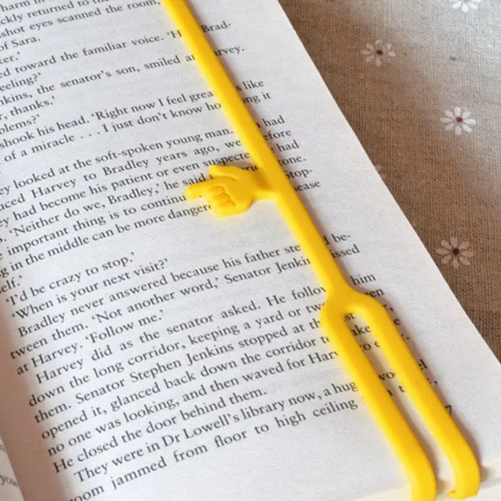 Закладка в форме пальца 1 шт. мягкая с пальцами канцелярская забавный подарок |