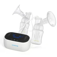 two motors double breast pump electric led smart touch low noise milk extractor making breastfeeding baby accessories